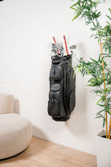 ClubsDock Pro White - ClubsDock White in a house environment with golf bag