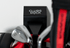 ClubsDock Black - ClubsDock close up from the front of the clubsdock with a golf bag and clubs